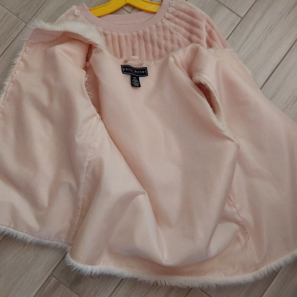 MIX & MATCH Blush Pink Fluffy Ribbed Top & Faux Fur Vest. Size M/L - Picture 5 of 7